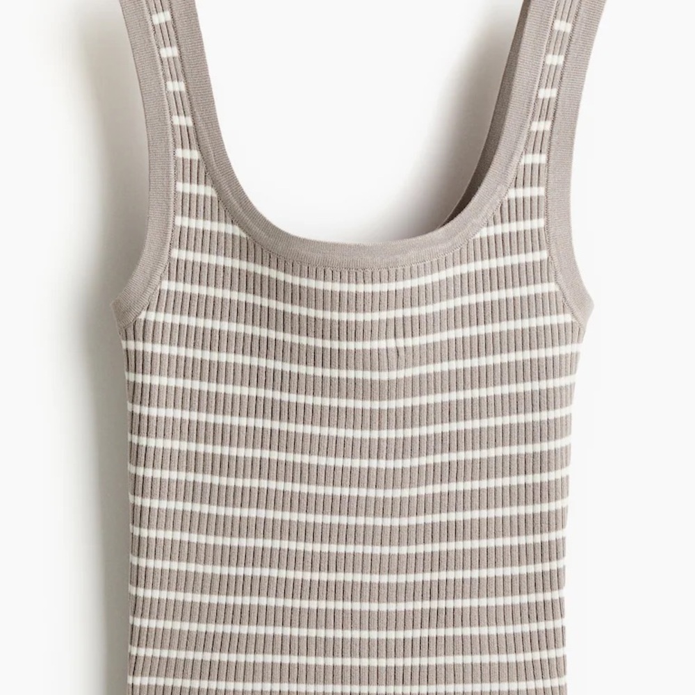 H&M Striped Rib Knit Tank Top